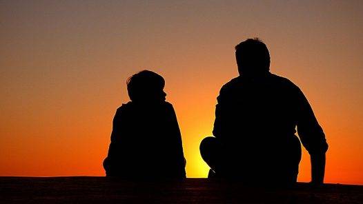 Silhouette Father And Son Sundown  - Free-Photos / Pixabay