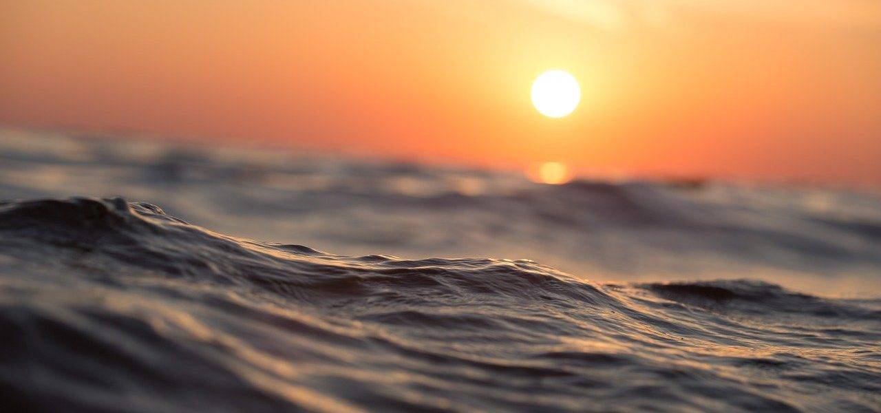 ocean sea waves dawn dusk 1867285